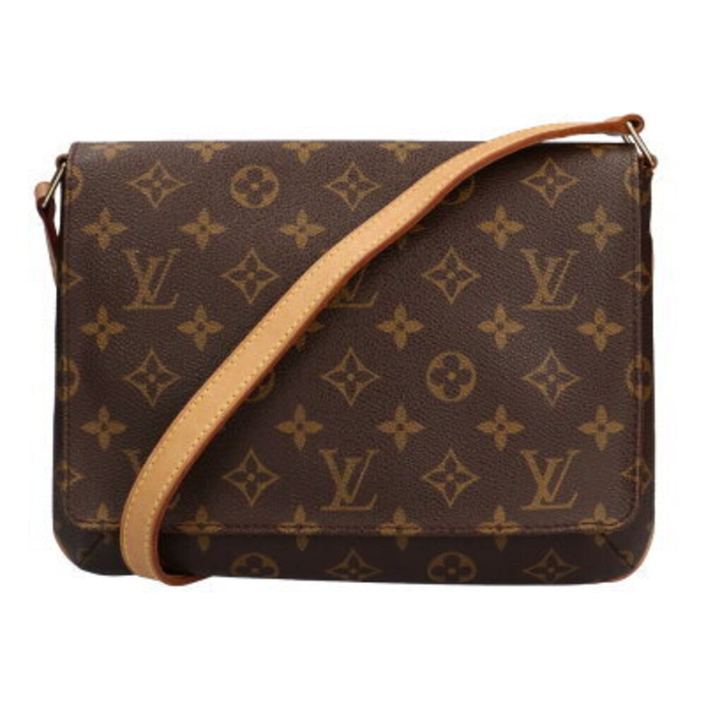 Louis Vuitton Musette Tango Monogram Shoulder Bag Canvas Brown
